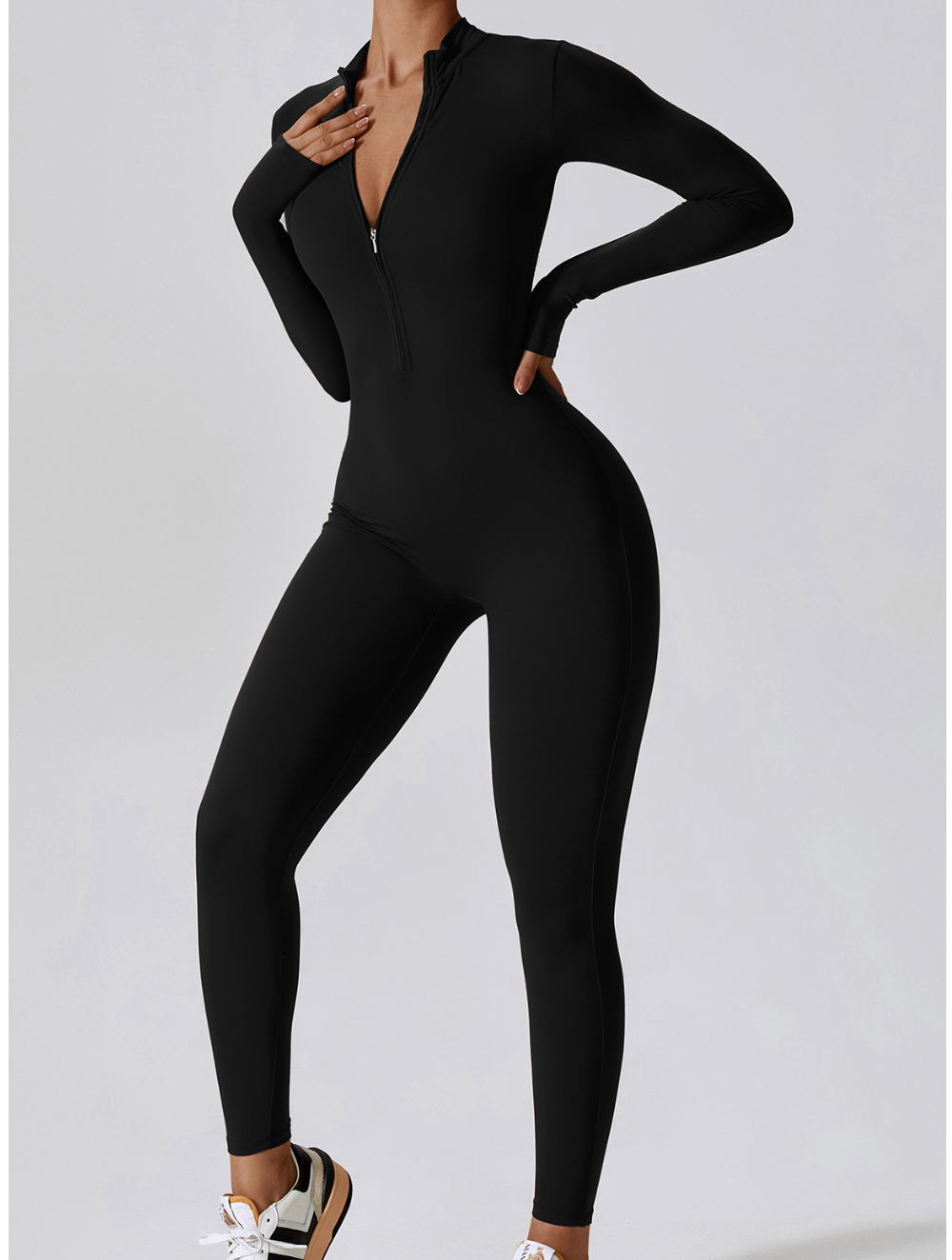Kate | Shaping Yoga Fitness Jumpsuit with Long Sleeves