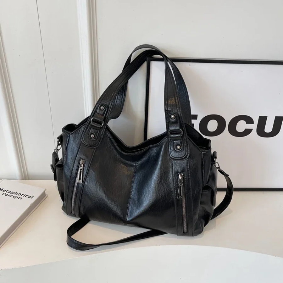 Ladies Handbag – Structured Design – Multiple Compartments – Metal Details – Hand/Shoulder Carryable