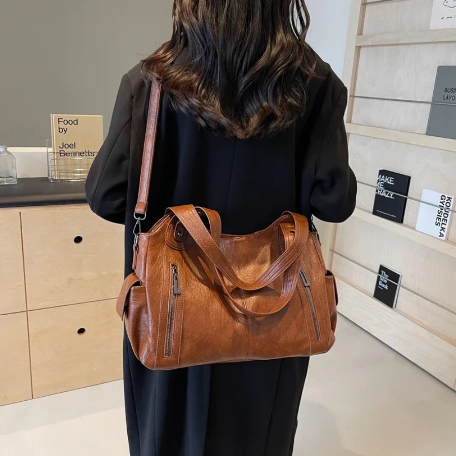 Ladies Handbag – Structured Design – Multiple Compartments – Metal Details – Hand/Shoulder Carryable