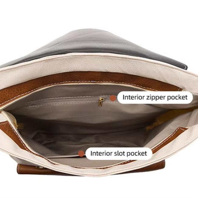 Unisex Backpack – Canvas & Faux Leather – Adjustable Shoulder Straps – Buckle Closure – Lightweight