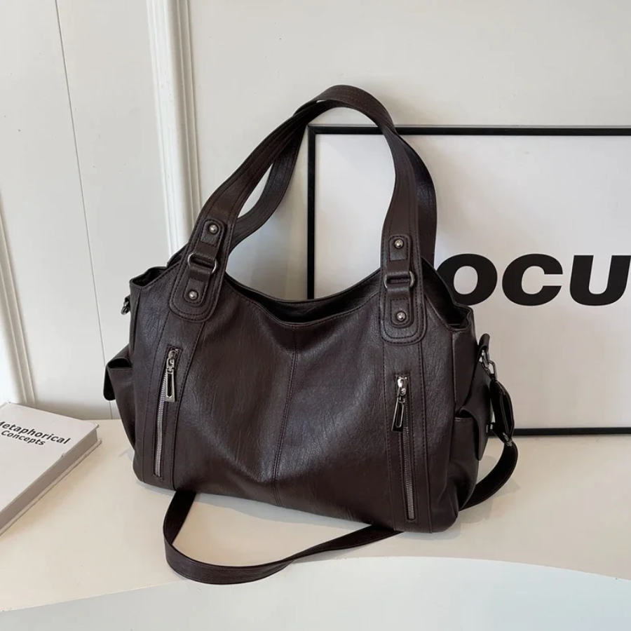 Ladies Handbag – Structured Design – Multiple Compartments – Metal Details – Hand/Shoulder Carryable