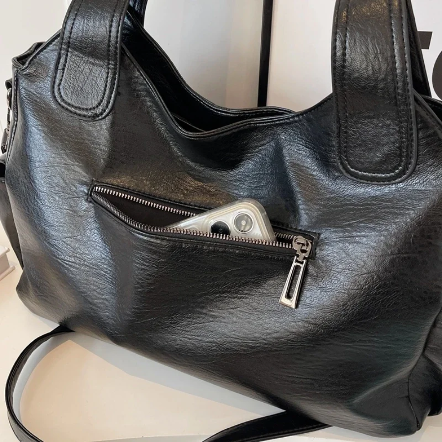 Ladies Handbag – Structured Design – Multiple Compartments – Metal Details – Hand/Shoulder Carryable