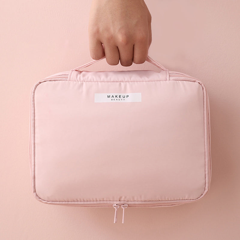 Ladies Cosmetics Bag – Compact Design – Handle – Lightweight – Zipper Closure – Travel Bag