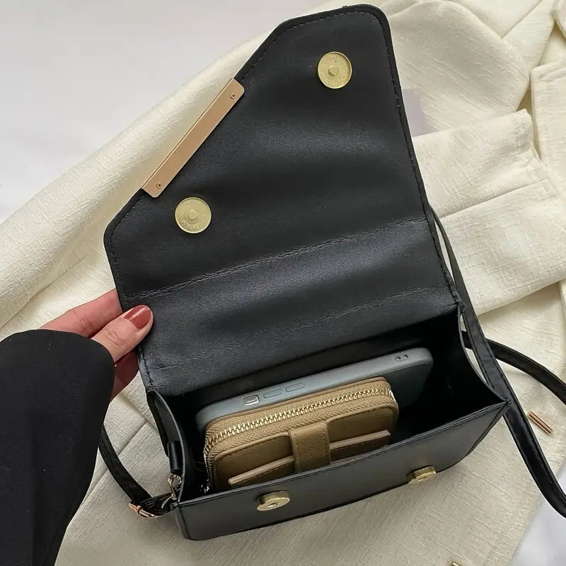 Checked Quilt - Crossbody Handbag