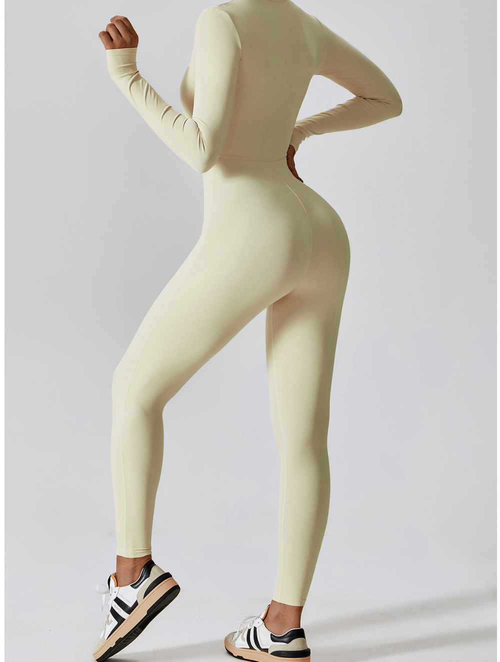 Kate | Shaping Yoga Fitness Jumpsuit with Long Sleeves