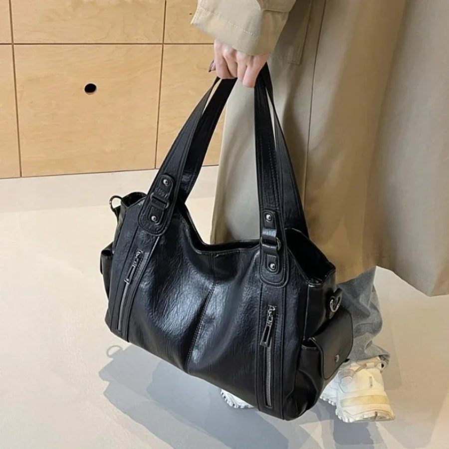Ladies Handbag – Structured Design – Multiple Compartments – Metal Details – Hand/Shoulder Carryable