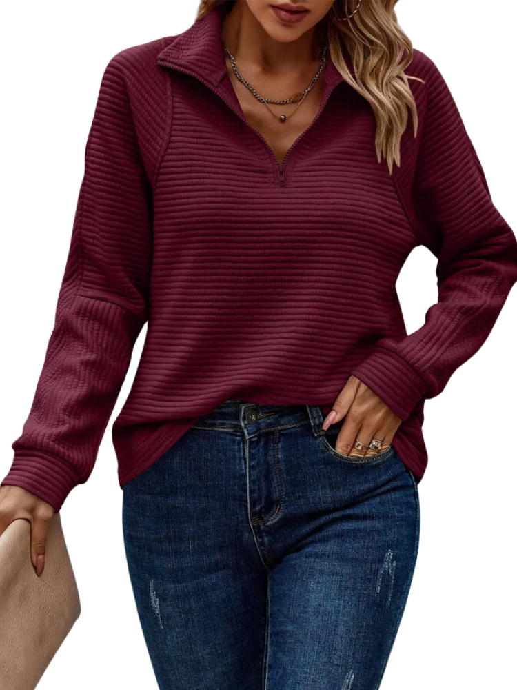 Elegant Ladies Sweater with V-neck