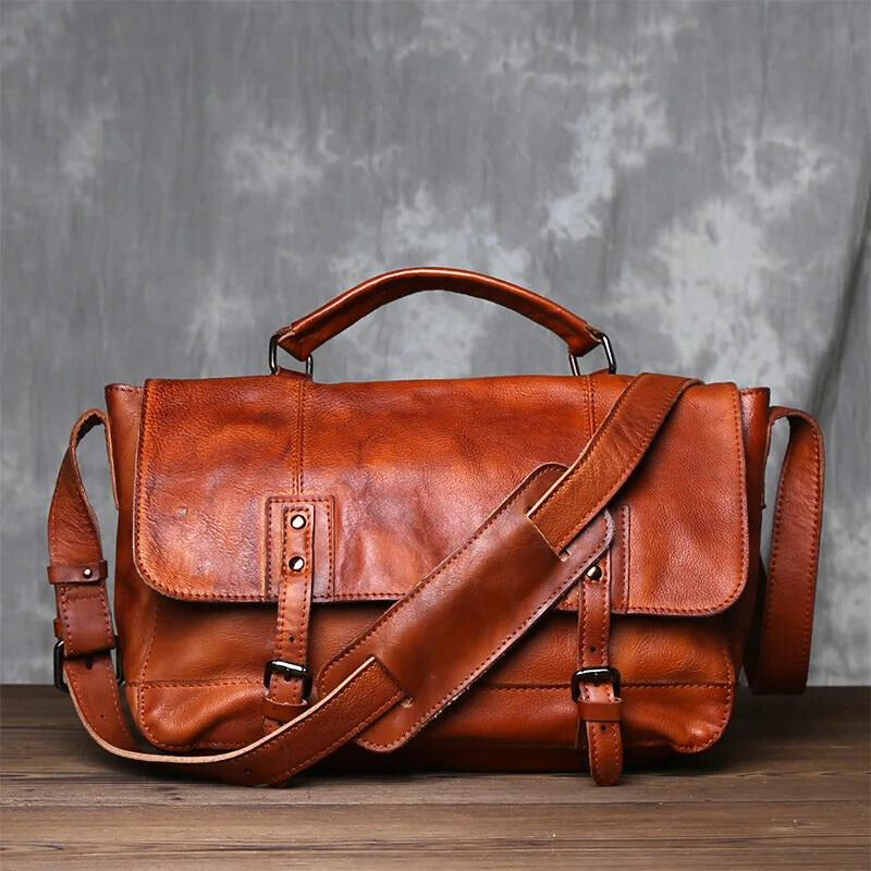 Theodore Vintage Briefcase | Top Handle Buckle Briefcase