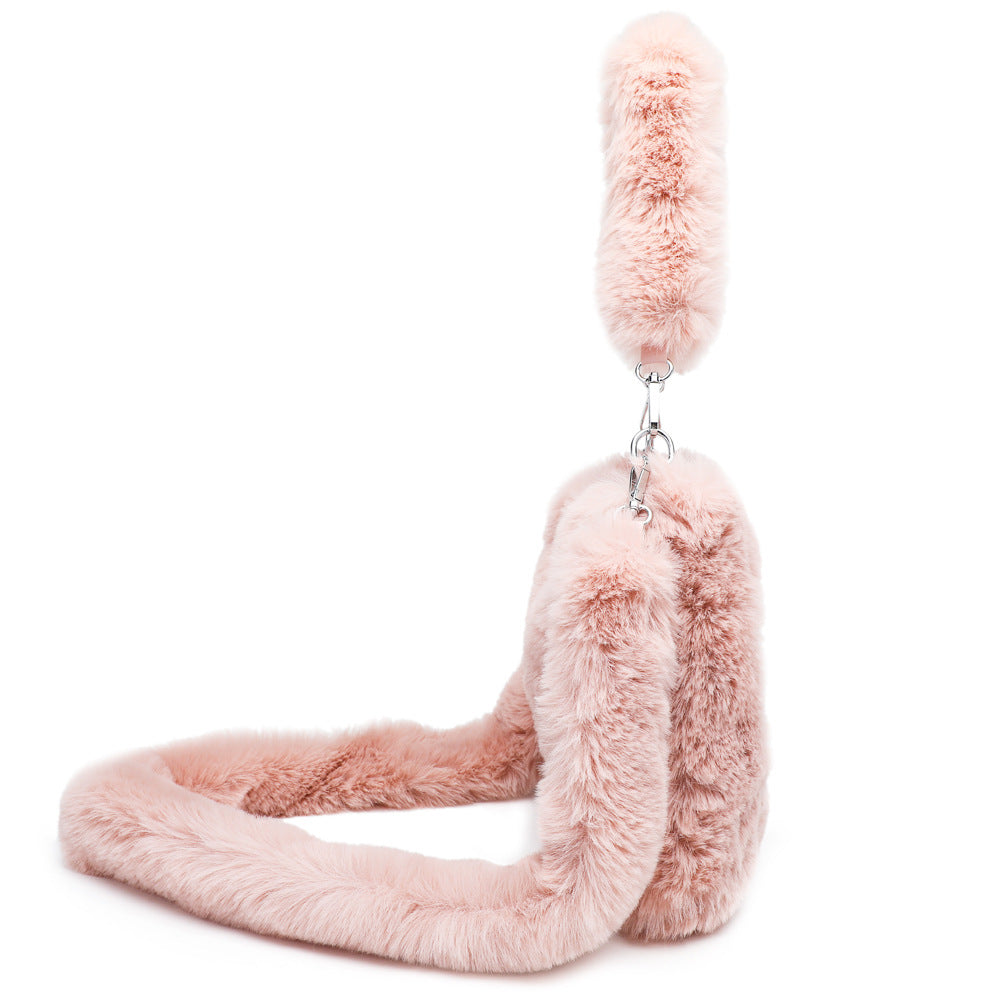 Ellie - Fluffy Heart-Shaped Tote Bag