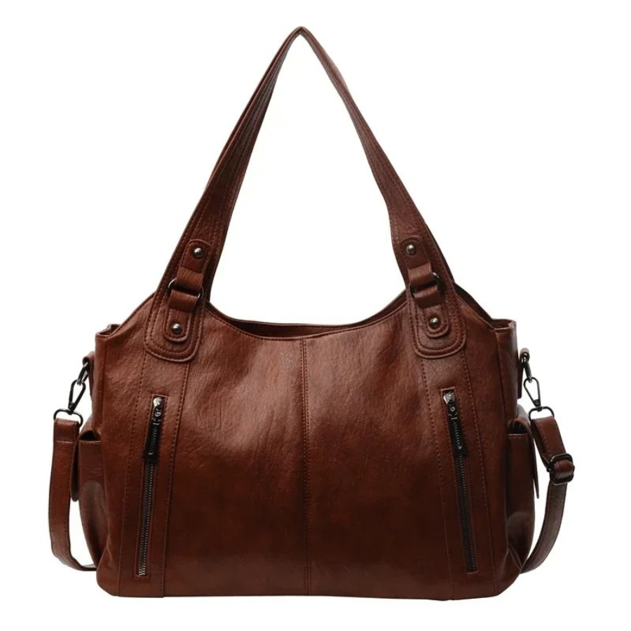 Ladies Handbag – Structured Design – Multiple Compartments – Metal Details – Hand/Shoulder Carryable