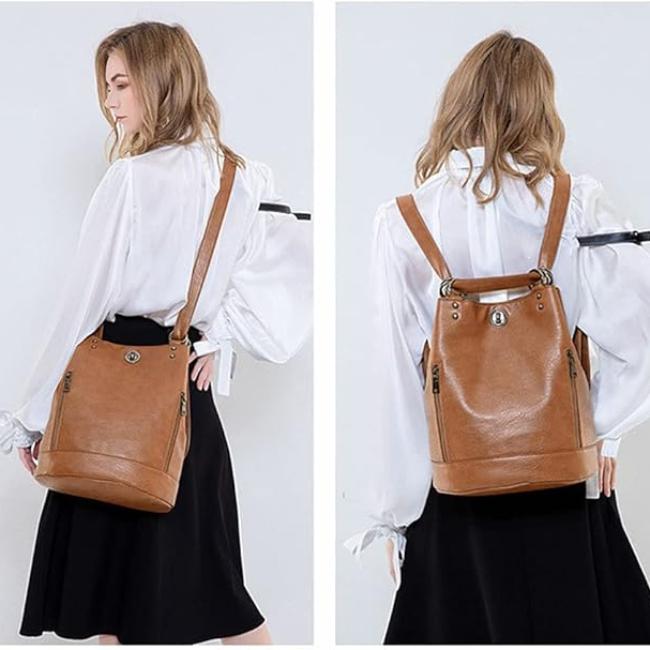 Elena | Vintage Convertible Travel Backpack for Women - Stylish & Versatile