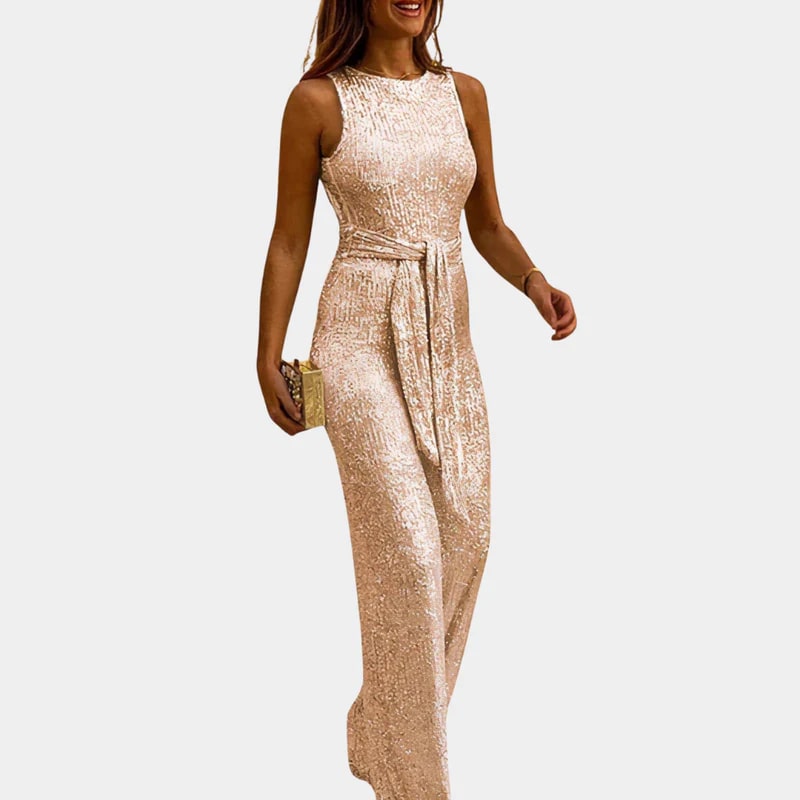 Ladies Maxi Dress – Sleeveless – Shiny Sequins – Elegant Fit – Gala Style