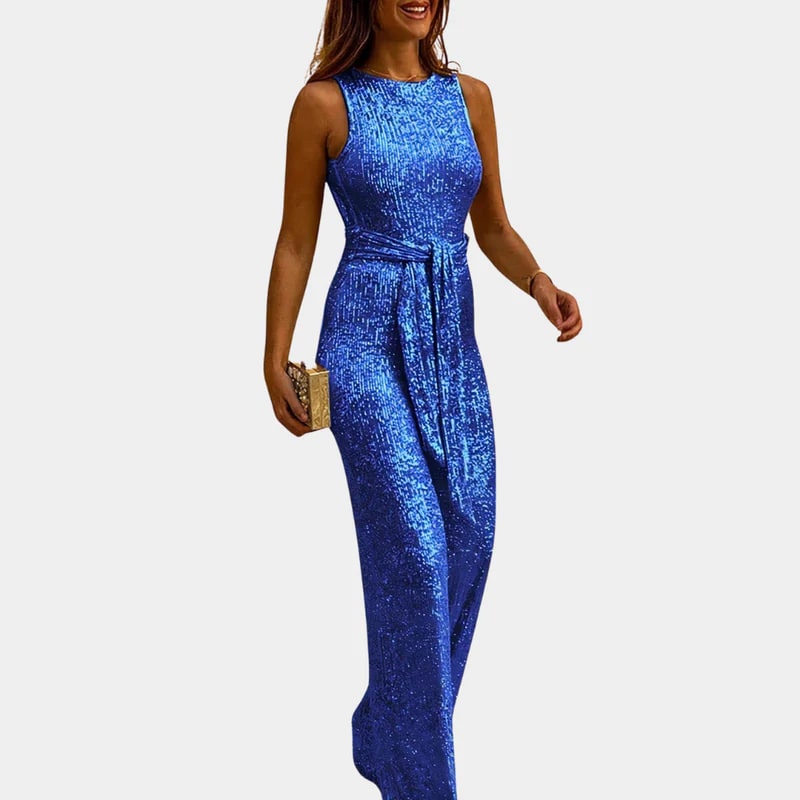 Ladies Maxi Dress – Sleeveless – Shiny Sequins – Elegant Fit – Gala Style