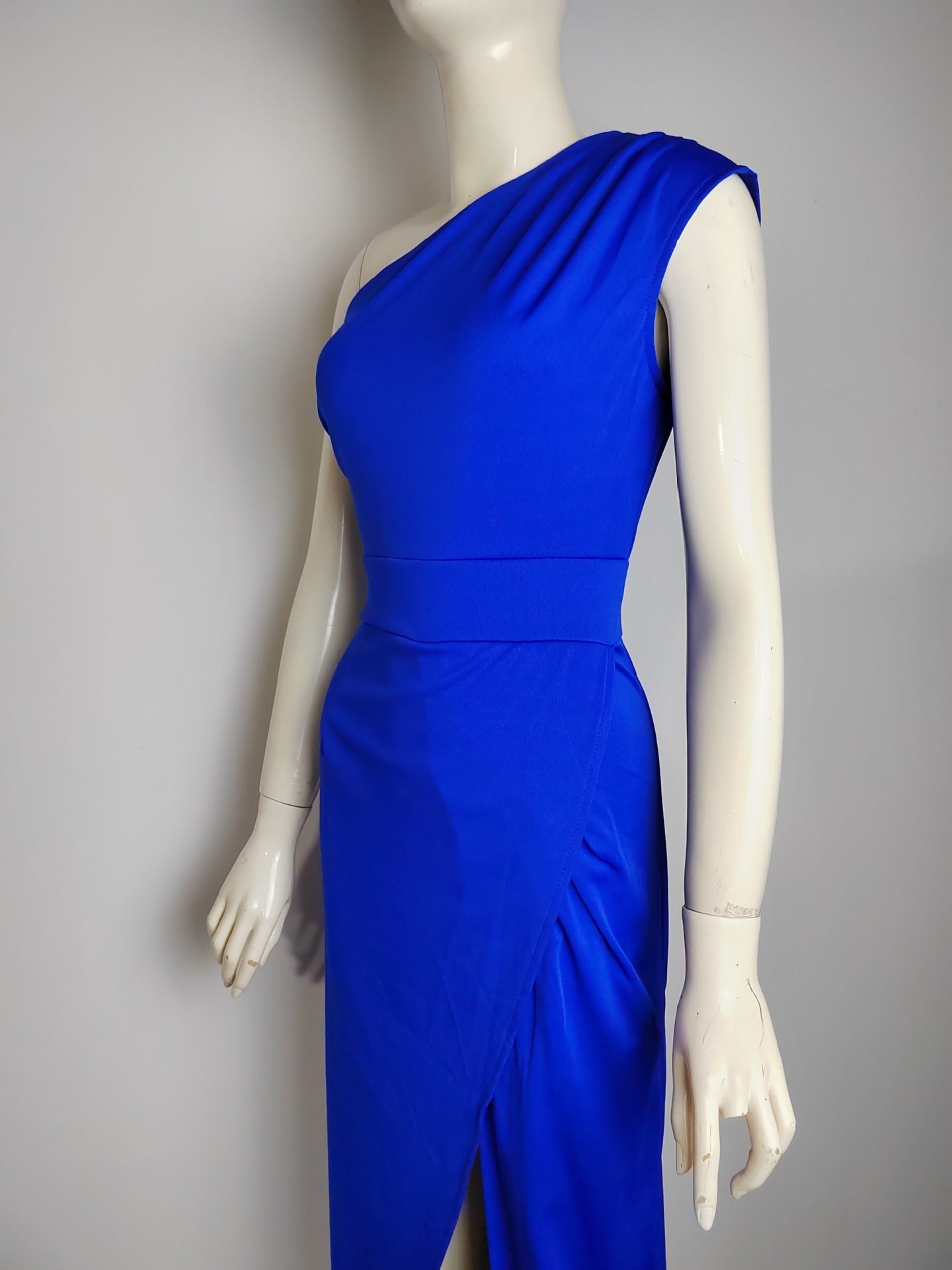 Ladies Evening Dress - One-Shoulder - High Slit - Floor-Length Elegant Fit