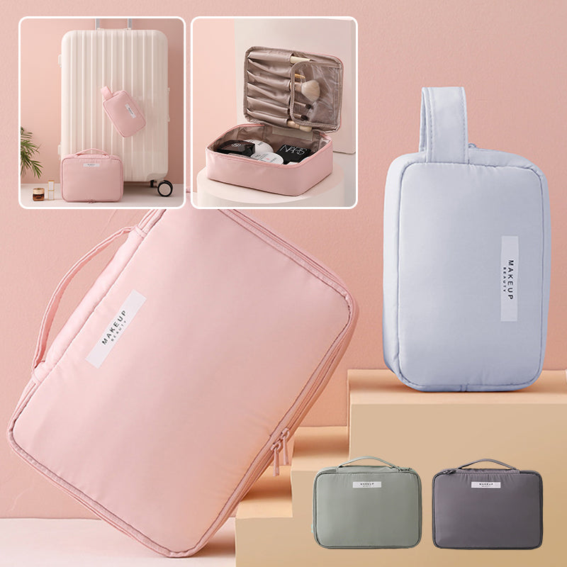 Ladies Cosmetics Bag – Compact Design – Handle – Lightweight – Zipper Closure – Travel Bag