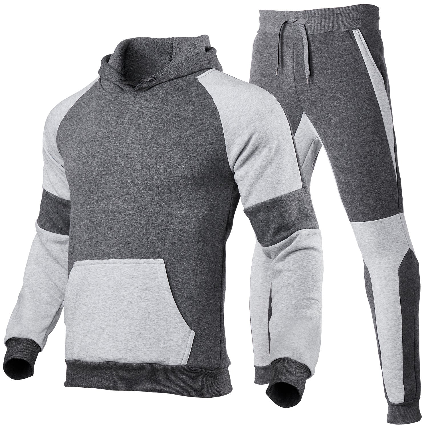 Unisex Hoodie and Jogging Pants Set – Relaxed Fit – Cotton – Contrast details
