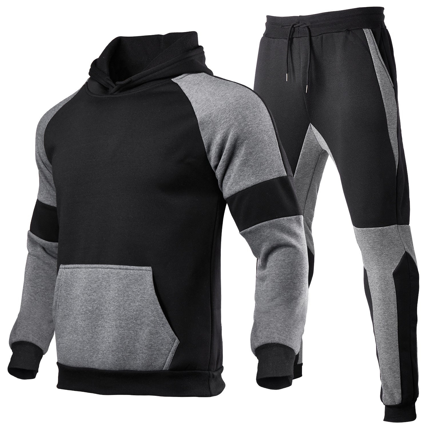 Unisex Hoodie and Jogging Pants Set – Relaxed Fit – Cotton – Contrast details