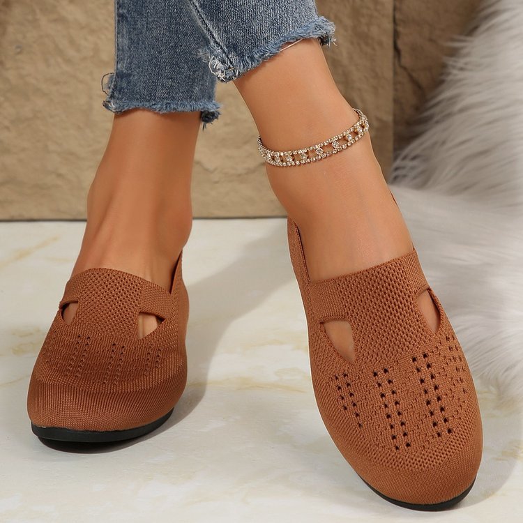 Women's overshoes – Orthopedic – Soft knit – Round toe – Breathable slip-on
