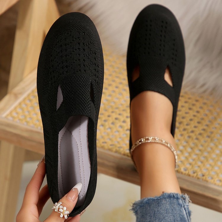 Women's overshoes – Orthopedic – Soft knit – Round toe – Breathable slip-on