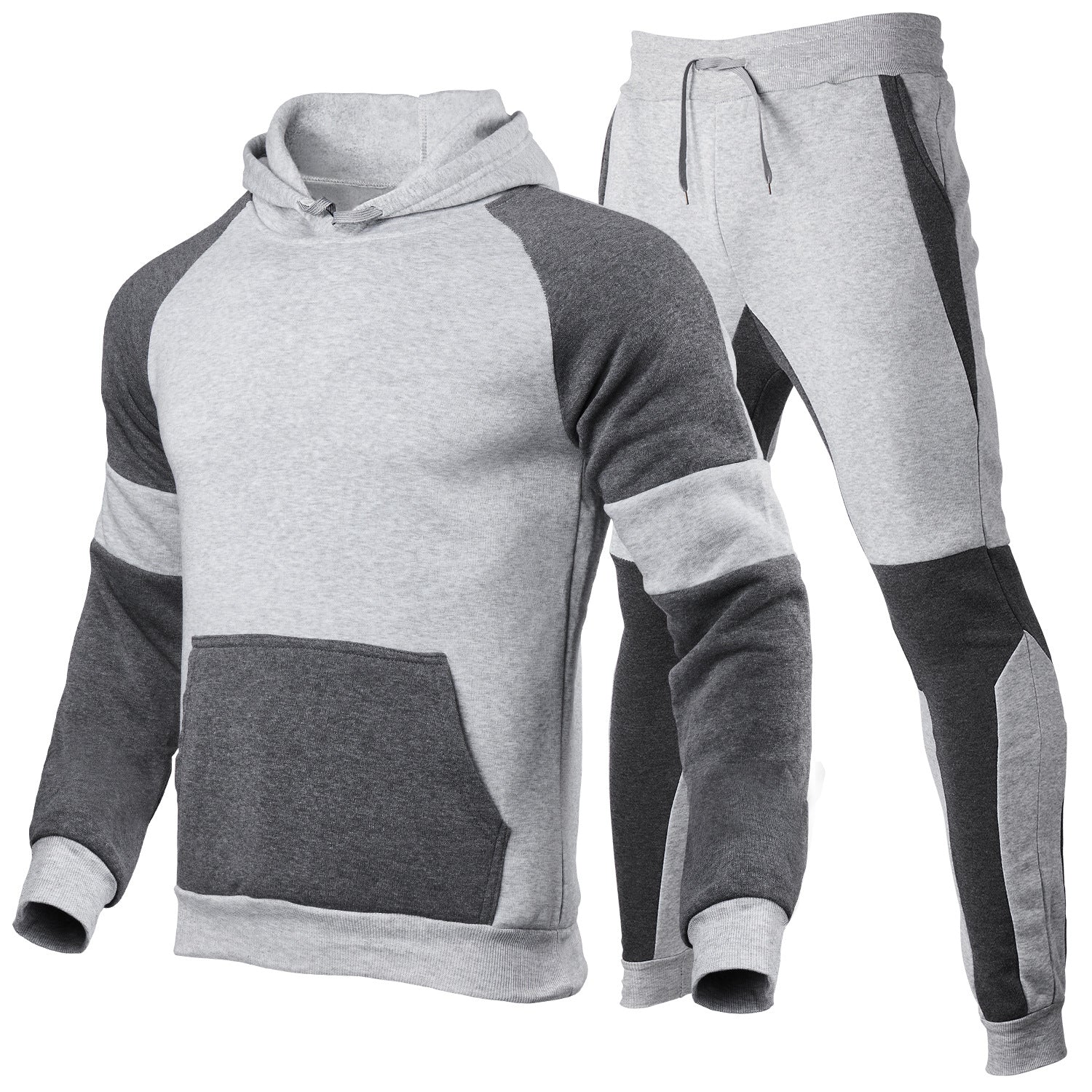 Unisex Hoodie and Jogging Pants Set – Relaxed Fit – Cotton – Contrast details