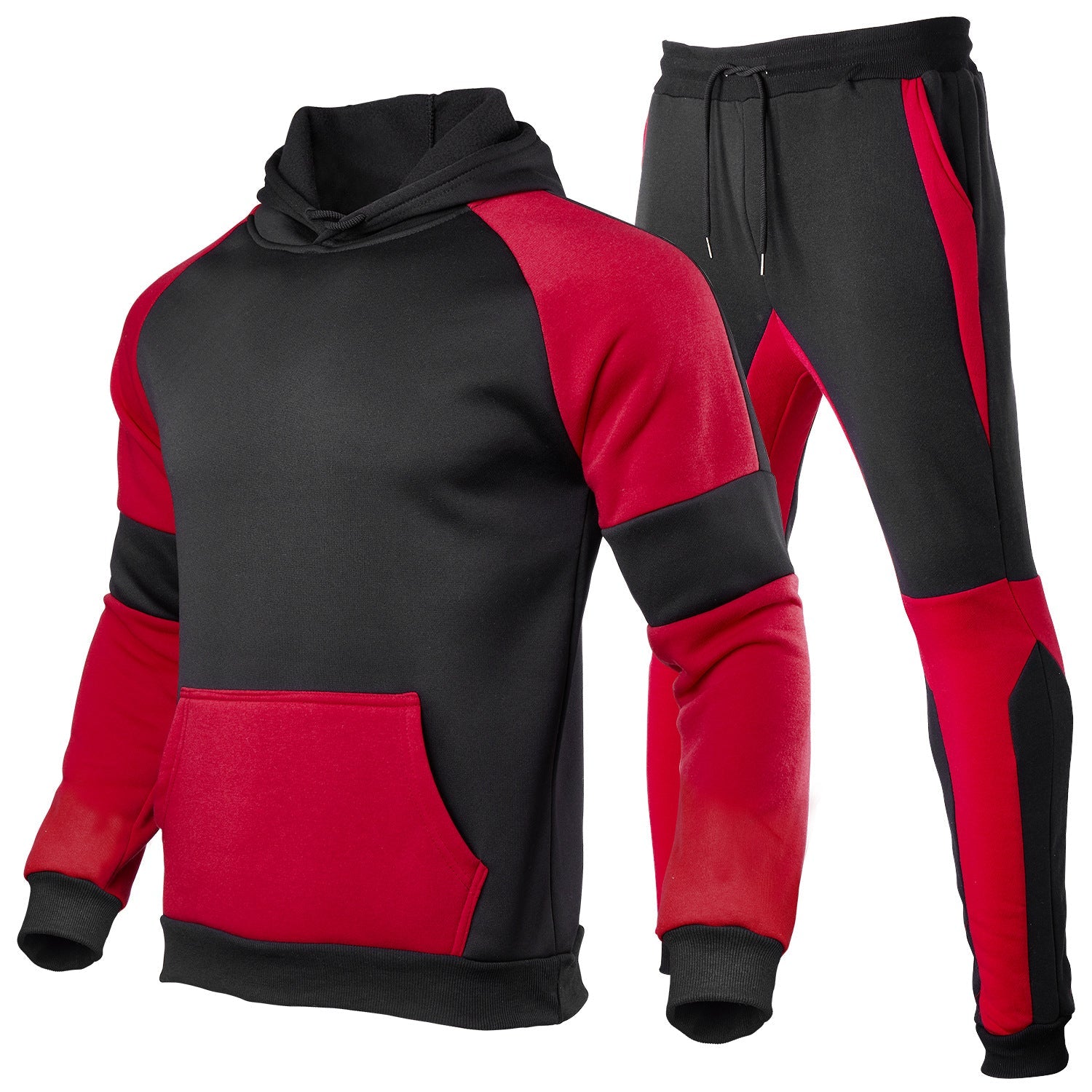 Unisex Hoodie and Jogging Pants Set – Relaxed Fit – Cotton – Contrast details