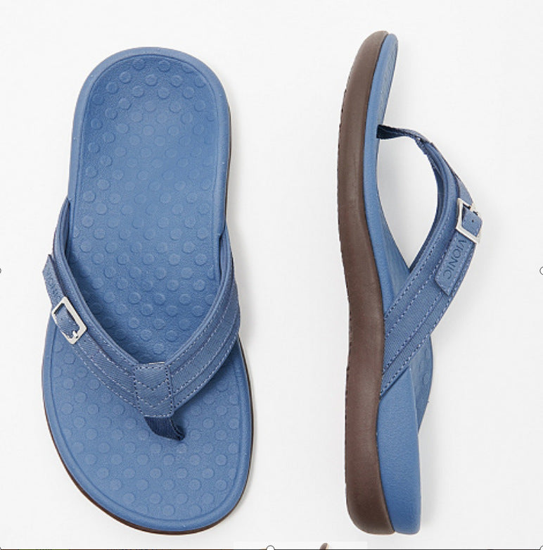 Ladies Sandals – Orthopedic Comfort – Flat Sole – Adjustable Buckle Strap – Open Toe