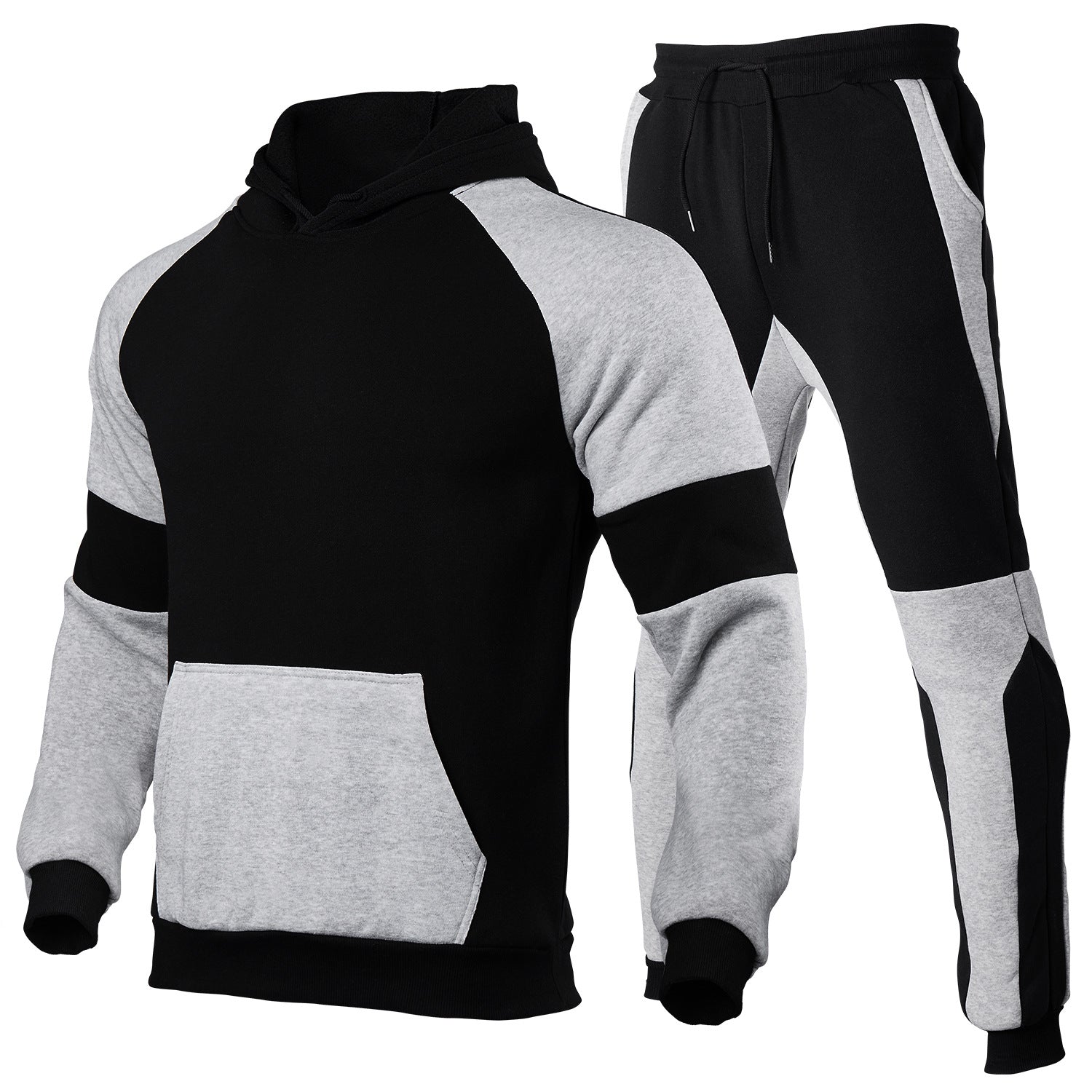 Unisex Hoodie and Jogging Pants Set – Relaxed Fit – Cotton – Contrast details