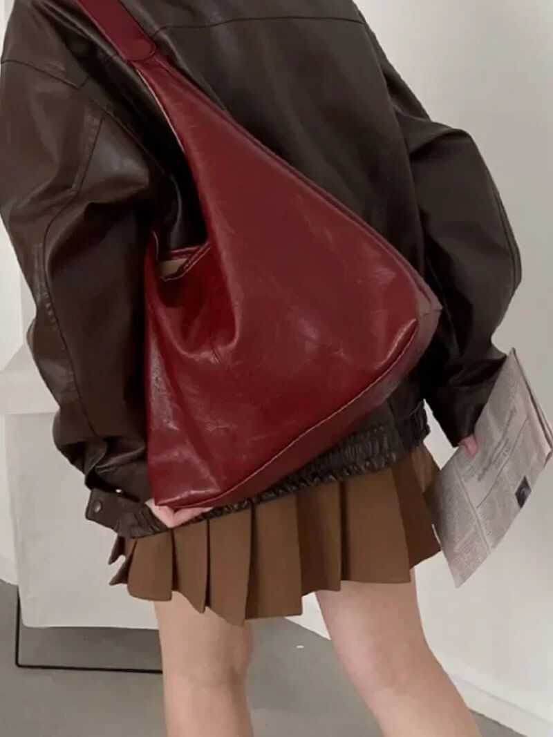 Women's shoulder bag - stylish leather bag