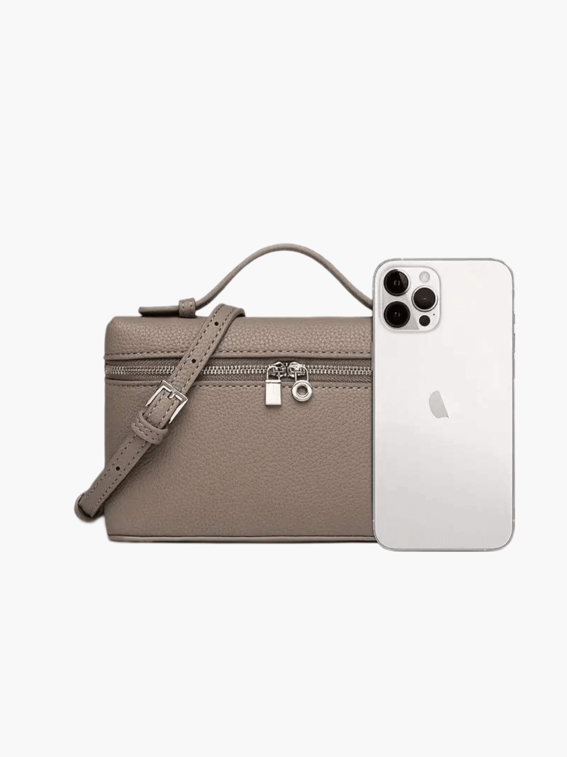 Structured women's handbag - elegant leather bag