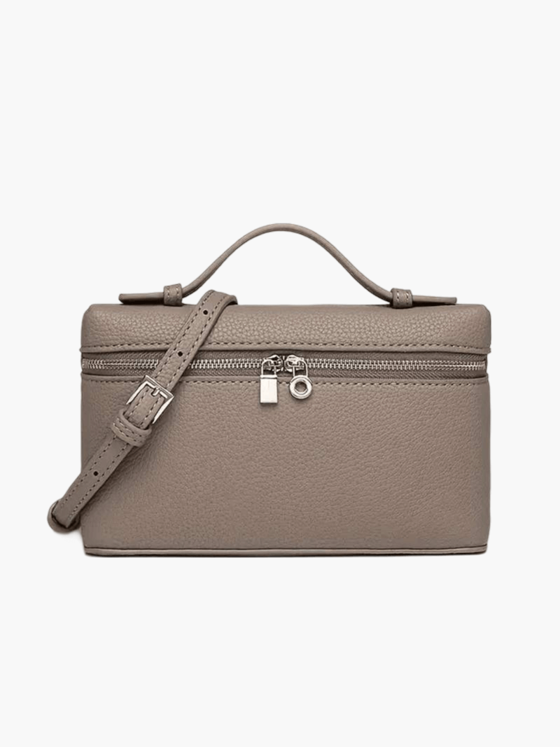 Structured women's handbag - elegant leather bag