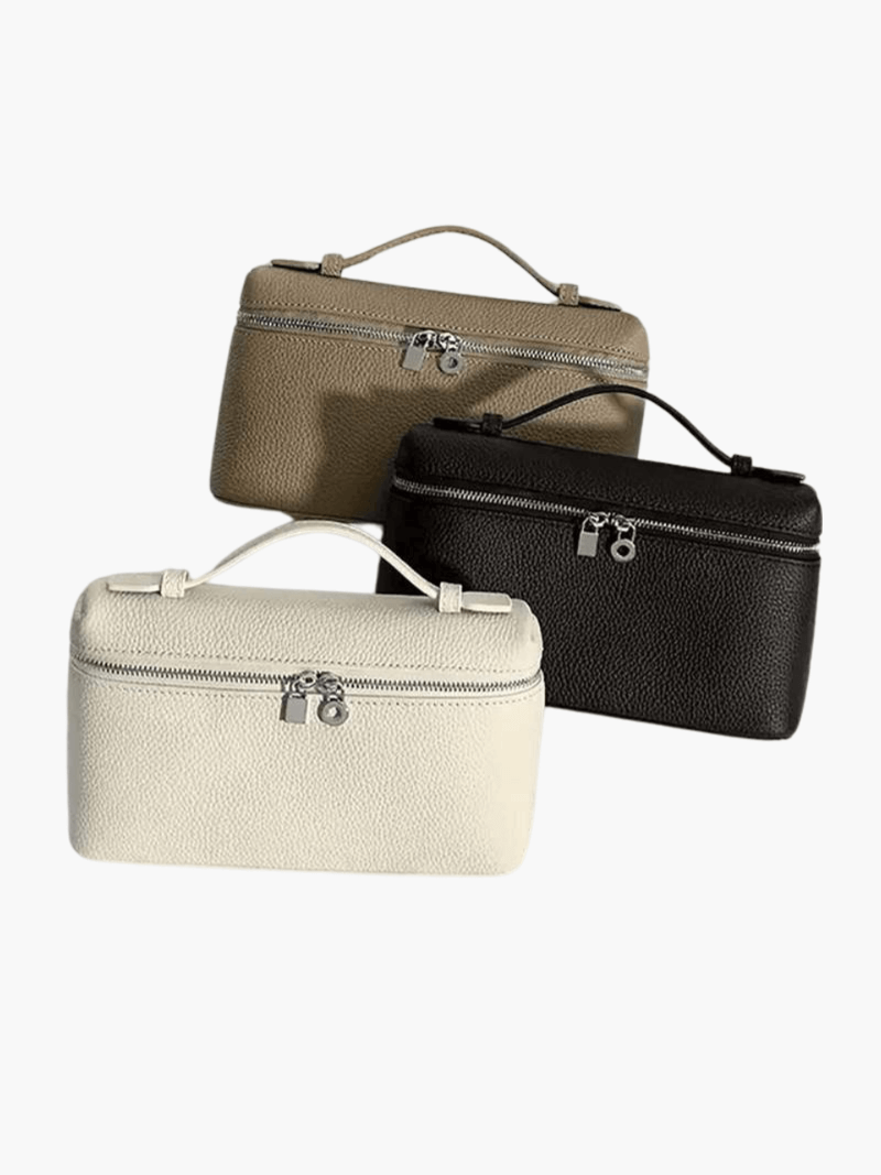 Structured women's handbag - elegant leather bag