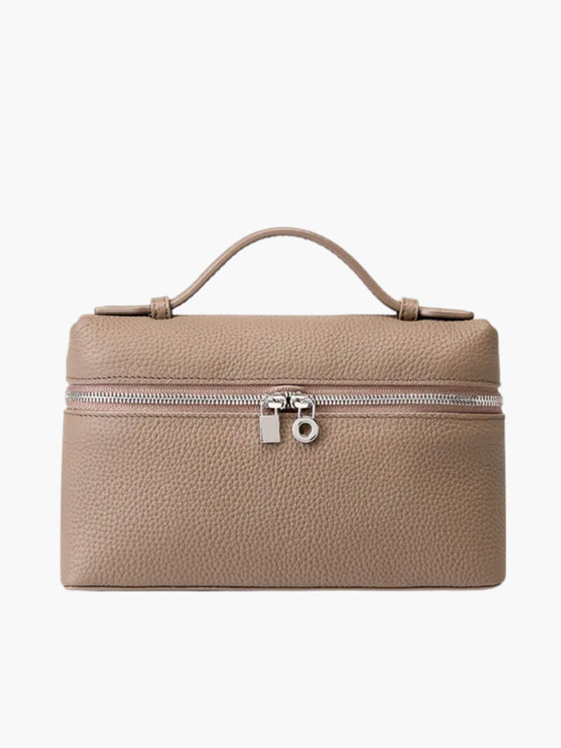 Structured women's handbag - elegant leather bag