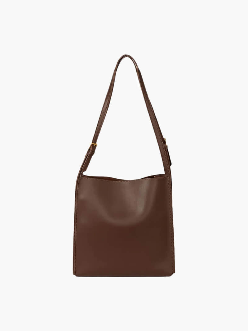 Leather women's shoulder bag - casual everyday bag