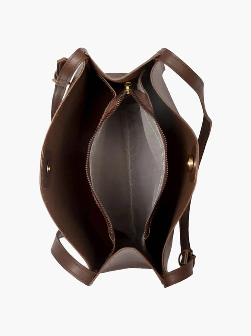 Leather women's shoulder bag - casual everyday bag