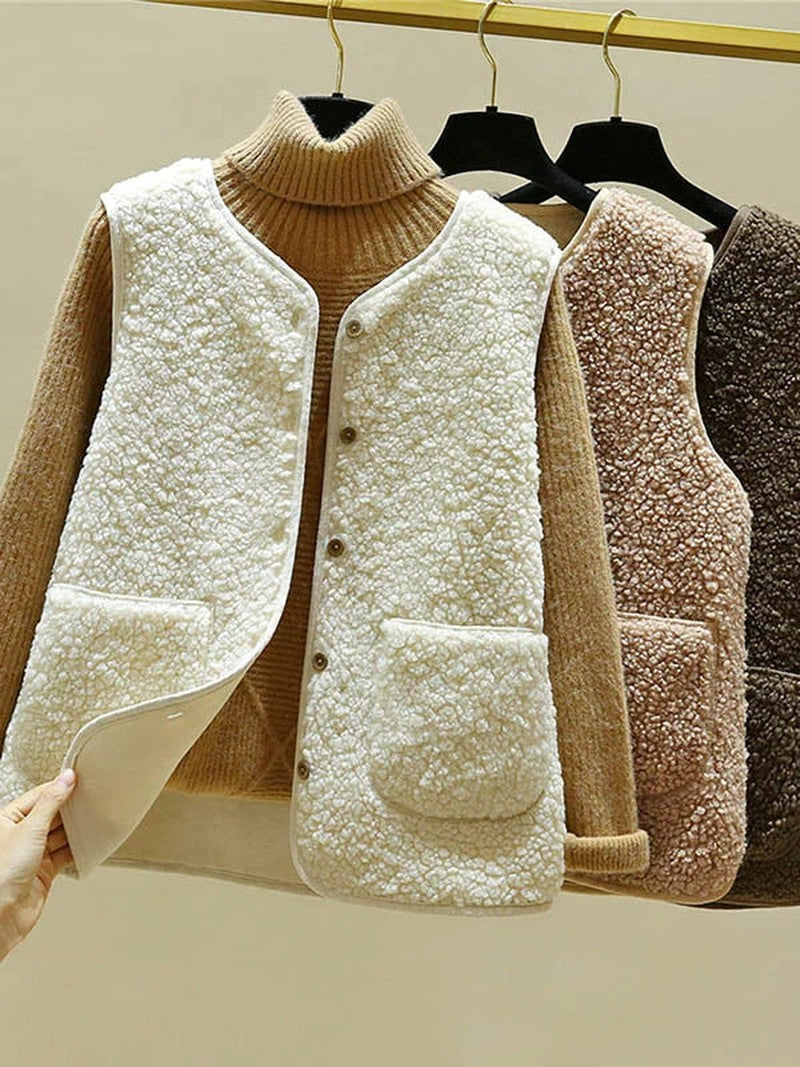 Nadine - luxurious sleeveless wool vest