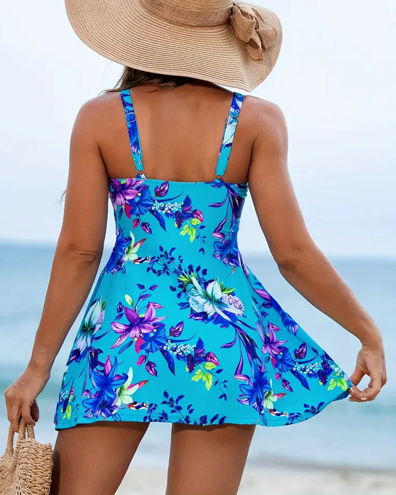 Gaiana | Tankini with floral print and straps