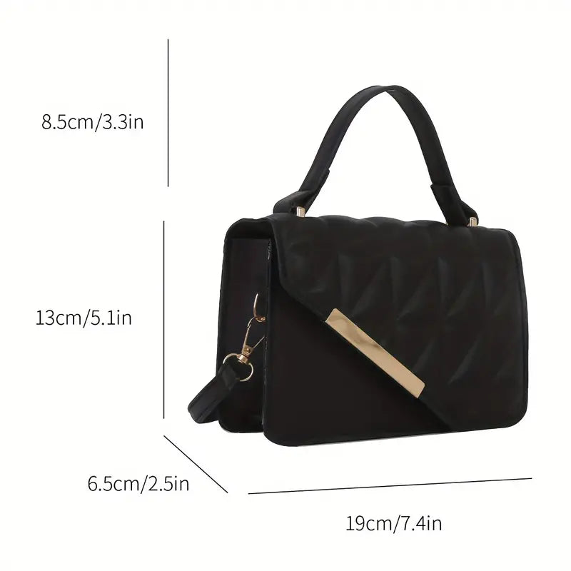 Checked Quilt - Crossbody Handbag