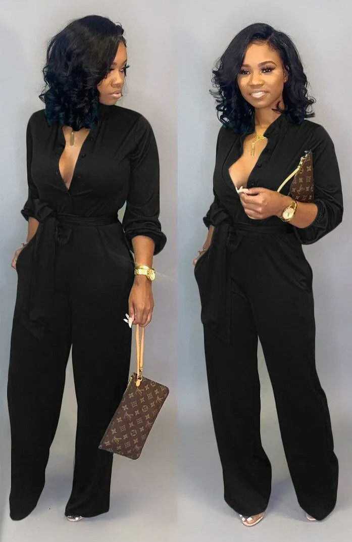 Niva – Stylish Jumpsuit With Long Sleeves For Women