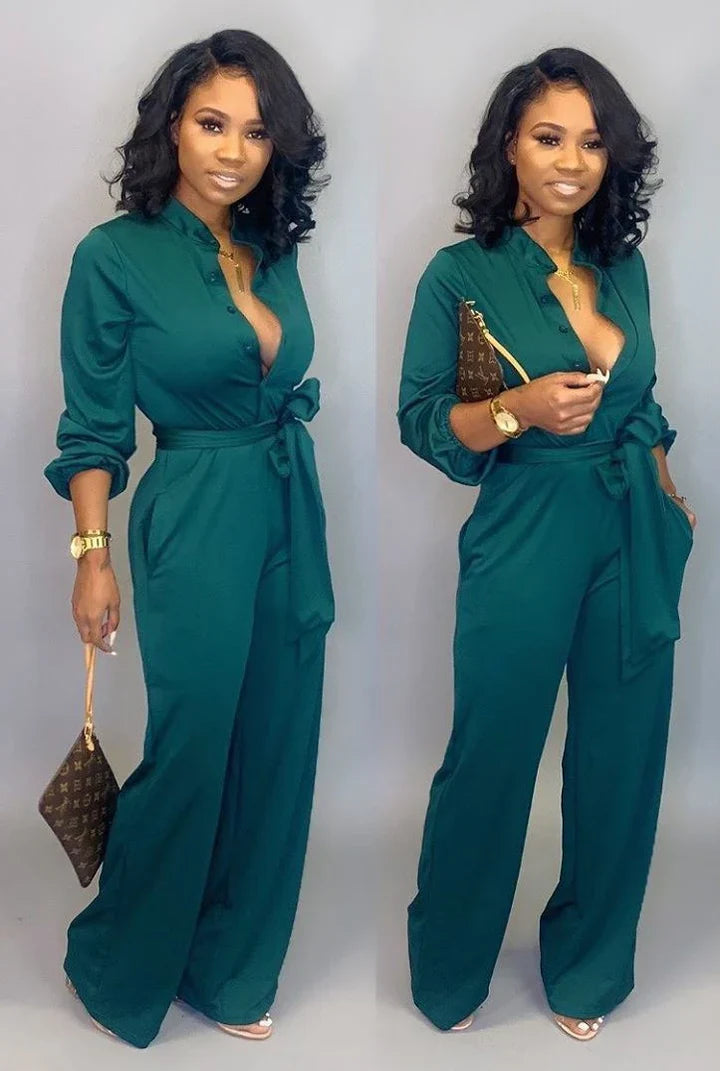 Niva – Stylish Jumpsuit With Long Sleeves For Women